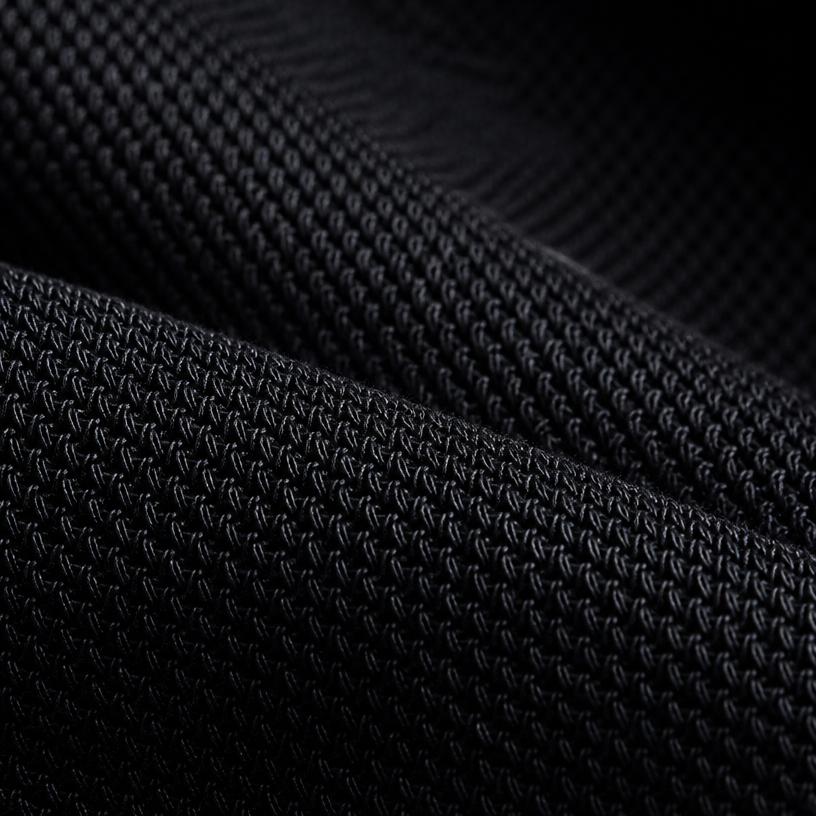 Macro view of the technical UPF50+ knit fabric